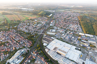 Vue d'oiseau de SEW-EURODRIVE GmbH & Co. KG à le quartier Graben in Graben-Neudorf dans le département Bade-Wurtemberg, Allemagne