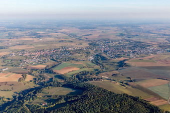 Vue aérienne de Rohrbach-lès-Bitche à Rohrbach-lès-Bitche dans le département Moselle, France