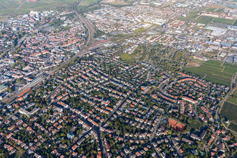 Neustadt an der Weinstraße dans le département Rhénanie-Palatinat, Allemagne du point de vue du drone