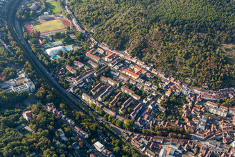Vue aérienne de Schöntal à Neustadt an der Weinstraße dans le département Rhénanie-Palatinat, Allemagne