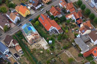 Vue oblique de Chantier de construction sur Waldstr à Kandel dans le département Rhénanie-Palatinat, Allemagne