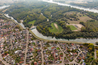 Vue aérienne de Dammstr à le quartier Plittersdorf in Rastatt dans le département Bade-Wurtemberg, Allemagne