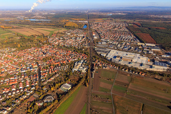 Vue aérienne de SEW-EURODRIVE GmbH & Co. KG à le quartier Graben in Graben-Neudorf dans le département Bade-Wurtemberg, Allemagne
