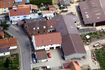 Image drone de Rue Wiesen à le quartier Mühlhofen in Billigheim-Ingenheim dans le département Rhénanie-Palatinat, Allemagne
