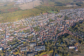 Vue oblique de Östringen dans le département Bade-Wurtemberg, Allemagne