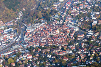 Vue aérienne de Mosbach dans le département Bade-Wurtemberg, Allemagne