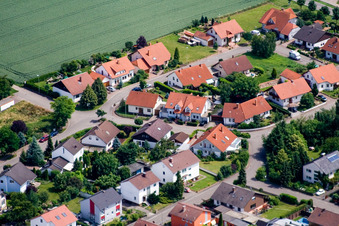 Vue aérienne de Dans le Rappengärten à Steinweiler dans le département Rhénanie-Palatinat, Allemagne