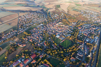 Vue aérienne de Arnstein dans le département Bavière, Allemagne