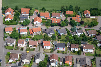 Vue aérienne de Lessingstr à Steinweiler dans le département Rhénanie-Palatinat, Allemagne