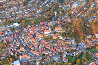 Photographie aérienne de Château Arnstein Main Spessart à Arnstein dans le département Bavière, Allemagne