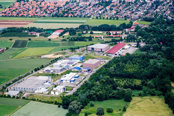 Vue aérienne de Parc industriel Ouest à Herxheim bei Landau dans le département Rhénanie-Palatinat, Allemagne