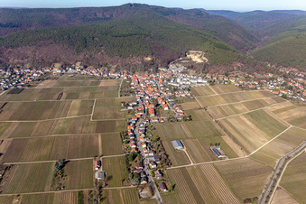 Photographie aérienne de Anneau d'amande à le quartier Haardt in Neustadt an der Weinstraße dans le département Rhénanie-Palatinat, Allemagne