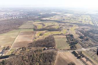 Vue aérienne de Parcours de golf de Kurpfalz à Limburgerhof dans le département Rhénanie-Palatinat, Allemagne