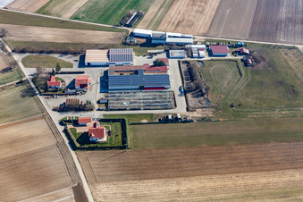 Vue aérienne de Topfresh Verwaltungs GmbH à Otterstadt dans le département Rhénanie-Palatinat, Allemagne