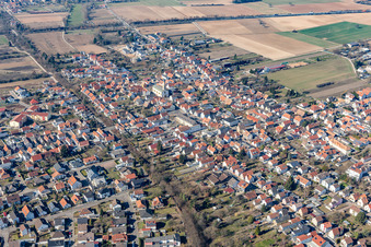 Vue aérienne de Lauxengarten à Lingenfeld dans le département Rhénanie-Palatinat, Allemagne