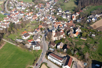 Vue aérienne de Hexentalstr à Bollschweil dans le département Bade-Wurtemberg, Allemagne