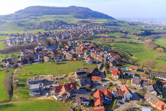 Vue aérienne de Sandbühl à le quartier Biezighofen in Wittnau dans le département Bade-Wurtemberg, Allemagne
