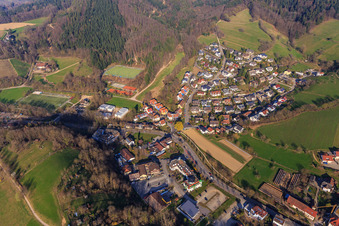 Vue aérienne de De l'ouest à Au dans le département Bade-Wurtemberg, Allemagne