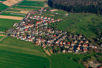Vue aérienne de Du sud-ouest à Heuweiler dans le département Bade-Wurtemberg, Allemagne