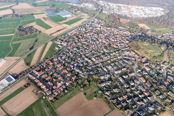 Vue aérienne de Nimbourg à Teningen dans le département Bade-Wurtemberg, Allemagne