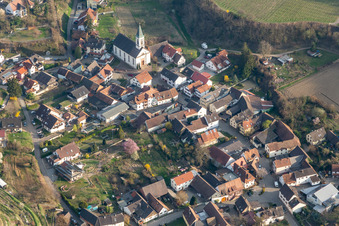 Vue aérienne de Amoltern à Endingen am Kaiserstuhl dans le département Bade-Wurtemberg, Allemagne