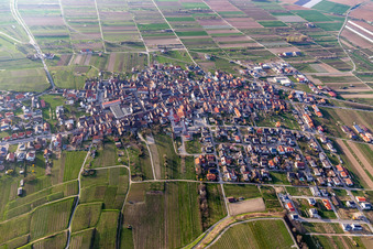 Vue aérienne de Königschaffhouse à Endingen am Kaiserstuhl dans le département Bade-Wurtemberg, Allemagne
