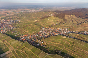 Photographie aérienne de Kiechlinsbergen à Endingen am Kaiserstuhl dans le département Bade-Wurtemberg, Allemagne