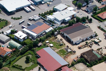 Vue aérienne de Zone industrielle d'Herxheim O, Drei Eichen Hof à Herxheim bei Landau dans le département Rhénanie-Palatinat, Allemagne