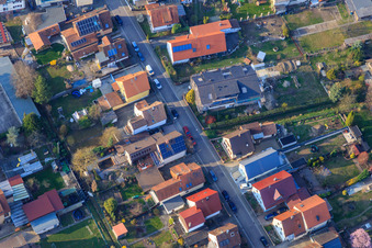 Waldstr à Kandel dans le département Rhénanie-Palatinat, Allemagne vue du ciel