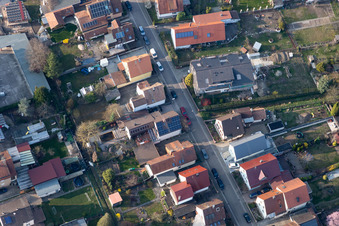 Enregistrement par drone de Waldstr à Kandel dans le département Rhénanie-Palatinat, Allemagne