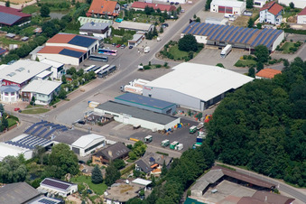 Vue aérienne de Zone industrielle O, Am Gäxwald à Herxheim bei Landau dans le département Rhénanie-Palatinat, Allemagne