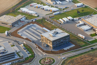 Vue aérienne de Kardex Software GmbH à Rülzheim dans le département Rhénanie-Palatinat, Allemagne