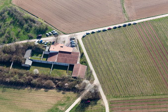 Vue aérienne de Club de tir à Billigheim-Ingenheim dans le département Rhénanie-Palatinat, Allemagne