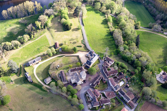 Vue aérienne de Vitrac dans le département Dordogne, France