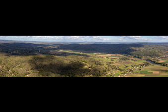 Vue aérienne de Panorama du Périgord à La Roque-Gageac dans le département Dordogne, France