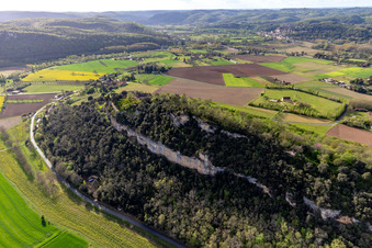 Vue aérienne de Jardins de Marqueyssac à Vézac dans le département Dordogne, France