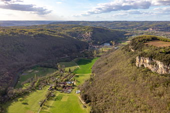 Photographie aérienne de Vallée du Céou à Castelnaud-la-Chapelle dans le département Dordogne, France
