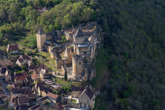 Photographie aérienne de Complexe du Château de Castelnaud-la-Chapelle à Castelnaud-la-Chapelle dans le département Dordogne, France