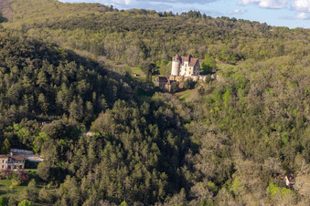 Vue aérienne de Panasou à Bézenac dans le département Dordogne, France