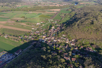 Vue aérienne de Allas-les-Mines dans le département Dordogne, France