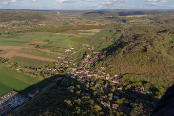 Vue aérienne de Allas-les-Mines dans le département Dordogne, France