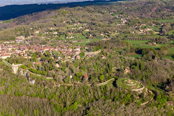 Photographie aérienne de Citadelle à Domme dans le département Dordogne, France