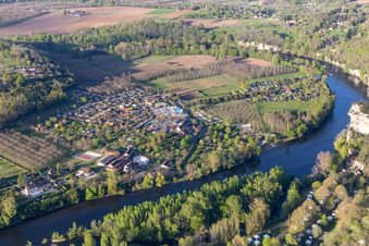 Camping Soleil-Plage en Dordogne à Vitrac dans le département Dordogne, France d'en haut