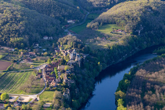 Photographie aérienne de Montfort à Vitrac dans le département Dordogne, France