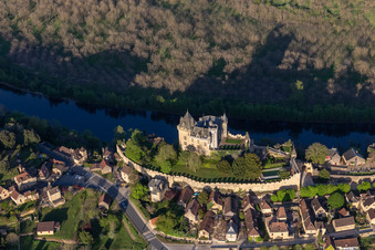 Enregistrement par drone de Montfort à Vitrac dans le département Dordogne, France