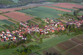 Vue aérienne de Cleebourg dans le département Bas Rhin, France
