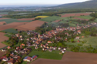 Vue oblique de Drachenbronn-Birlenbach dans le département Bas Rhin, France