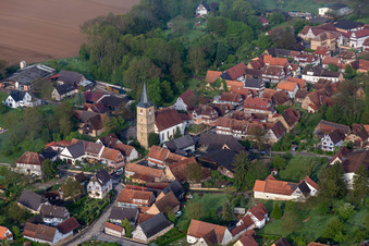 Drachenbronn-Birlenbach dans le département Bas Rhin, France d'en haut