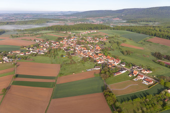 Memmelshoffen dans le département Bas Rhin, France depuis l'avion