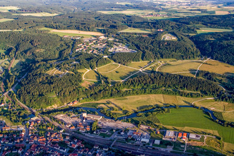 Vue aérienne de Centre d'essais et de technologie Mercedes Benz à Immendingen dans le département Bade-Wurtemberg, Allemagne